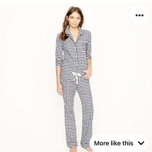Cotton checkered J Crew long sleeve pajama